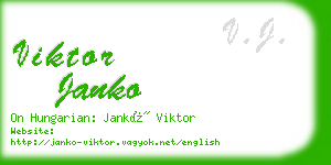 viktor janko business card